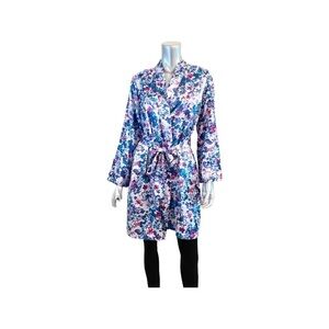 Thalia Sodi floral wrap attached belt silky robe. Women size small/ medium